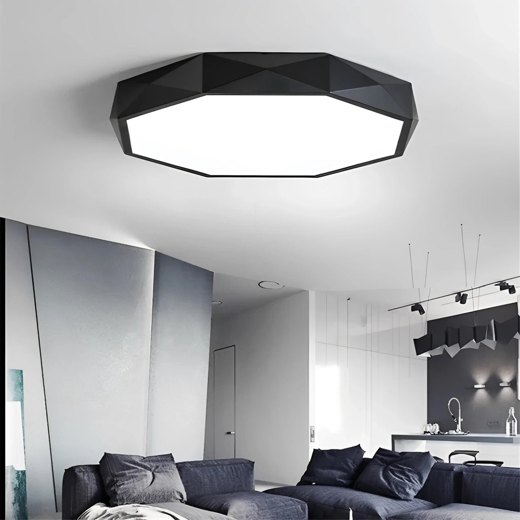 Plafonnier LED Octogone Coloré Ultra-Fin 6cm 30cm 60cm 5 Couleurs Dimmable