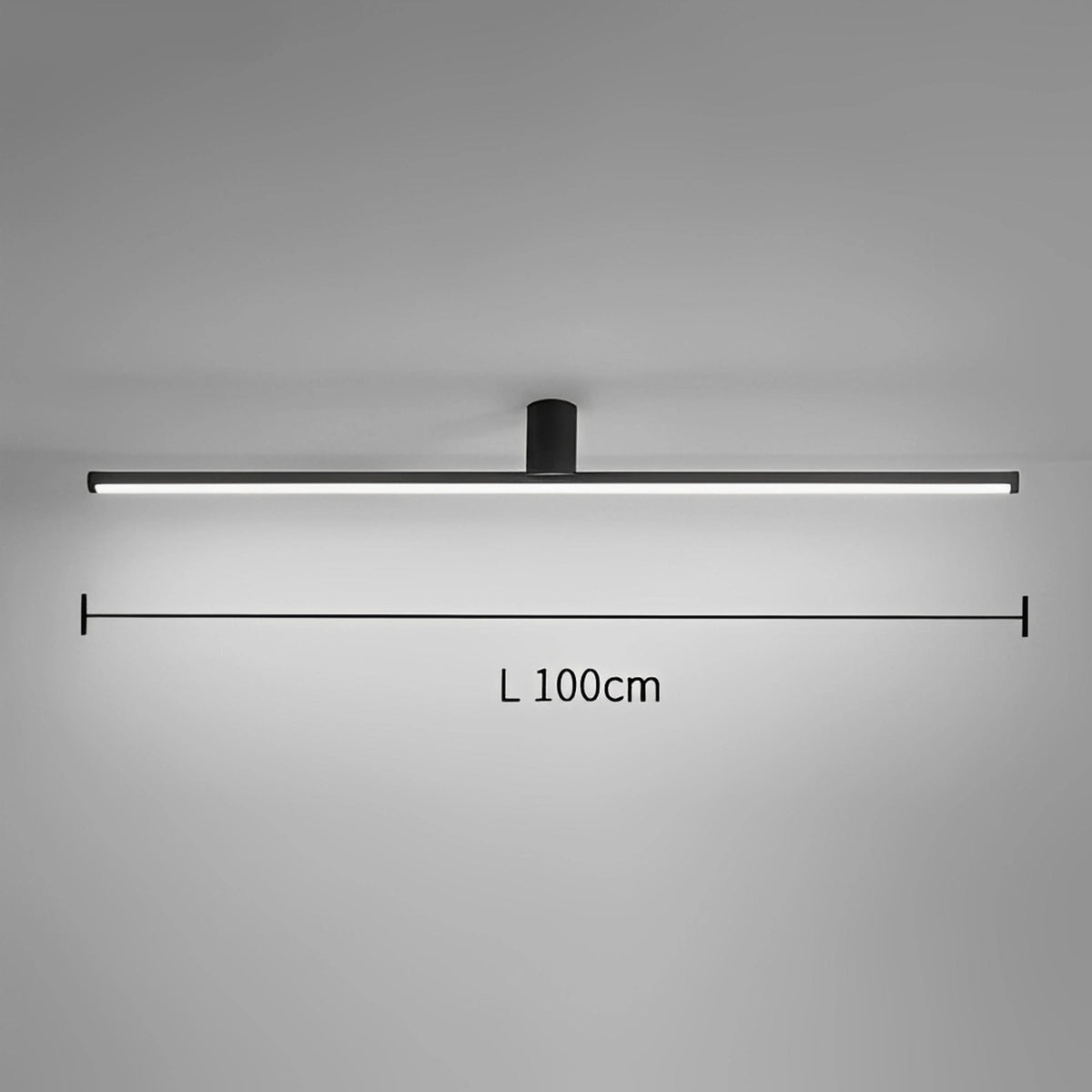 Plafonnier LED Linéaire Nordique 100cm 120cm Noir Blanc Dimmable Couloir