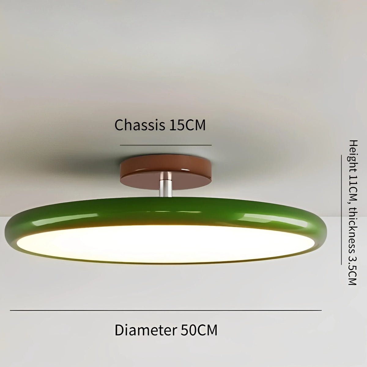 Plafonnier Orientable Métal 40cm 50cm Blanc Vert Beige Tricolore