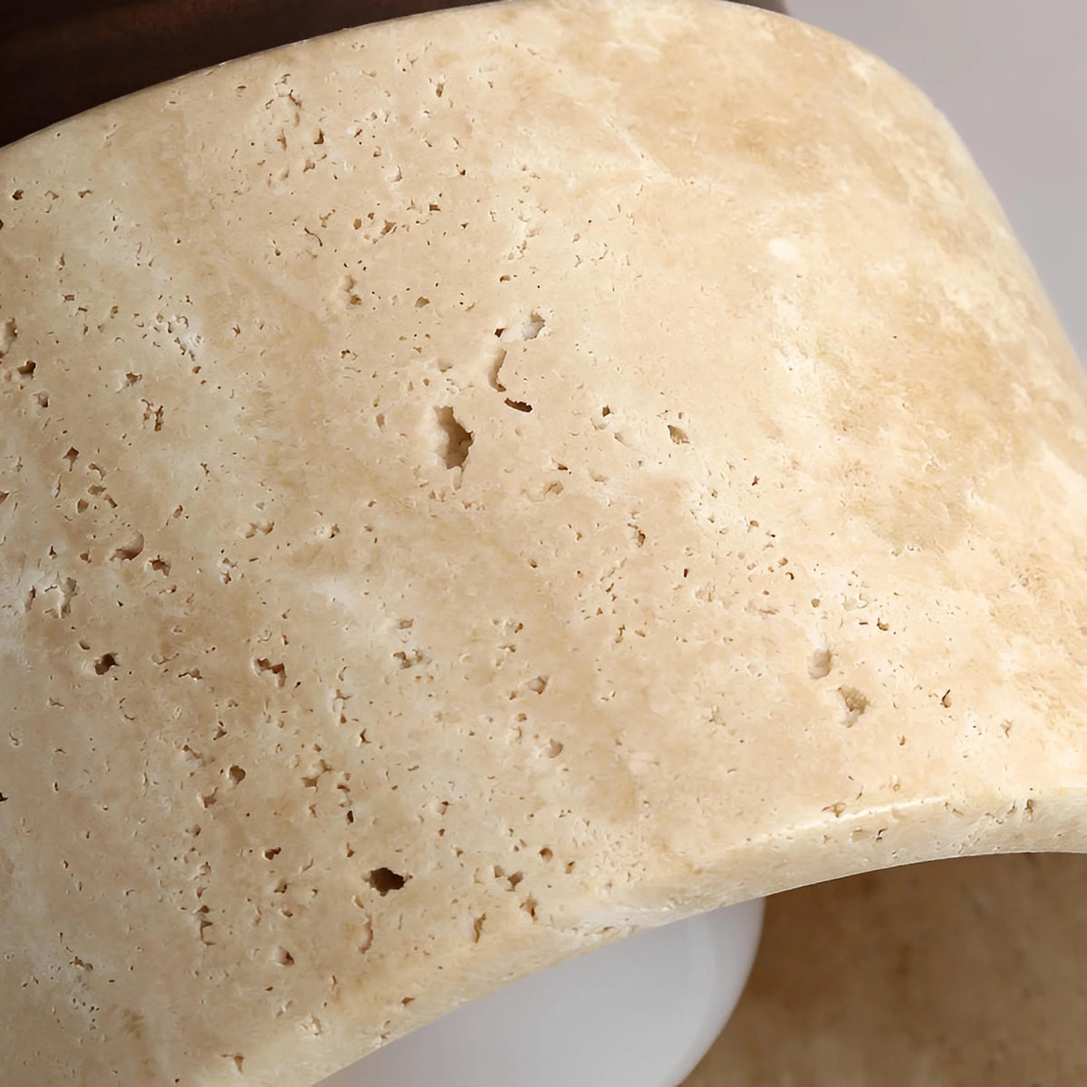 Plafonnier Wabi-Sabi Marbre Jaune Bois Clair ou Noyer