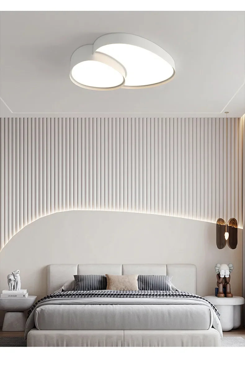 Plafonnier LED Ultra-Fin Fer Noir Blanc 40cm 50cm 90cm Dimmable Télécommande