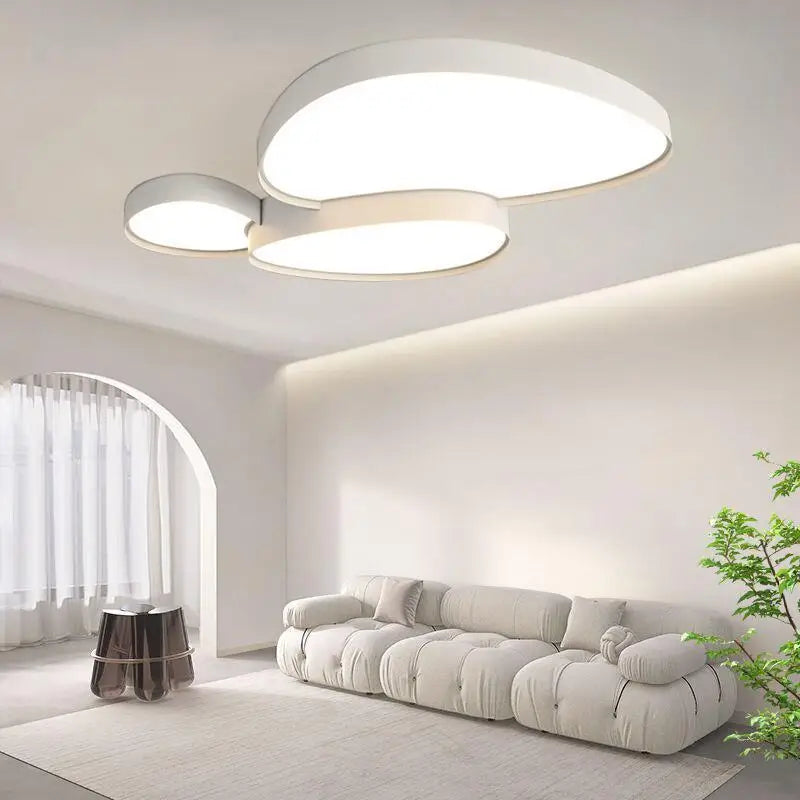 Plafonnier LED Ultra-Fin Fer Noir Blanc 40cm 50cm 90cm Dimmable Télécommande