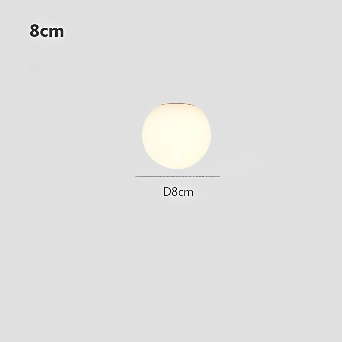 Plafonnier LED Globe Verre Nordique 8cm 14cm 20cm 25cm Lumière Chaude