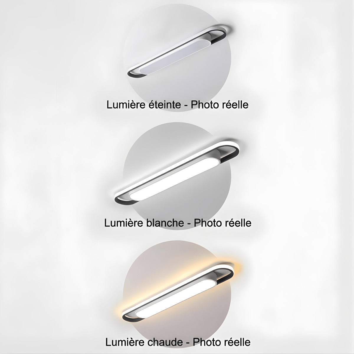 Plafonnier LED Rectangulaire 40cm à 100cm Aluminium Dimmable Télécommande