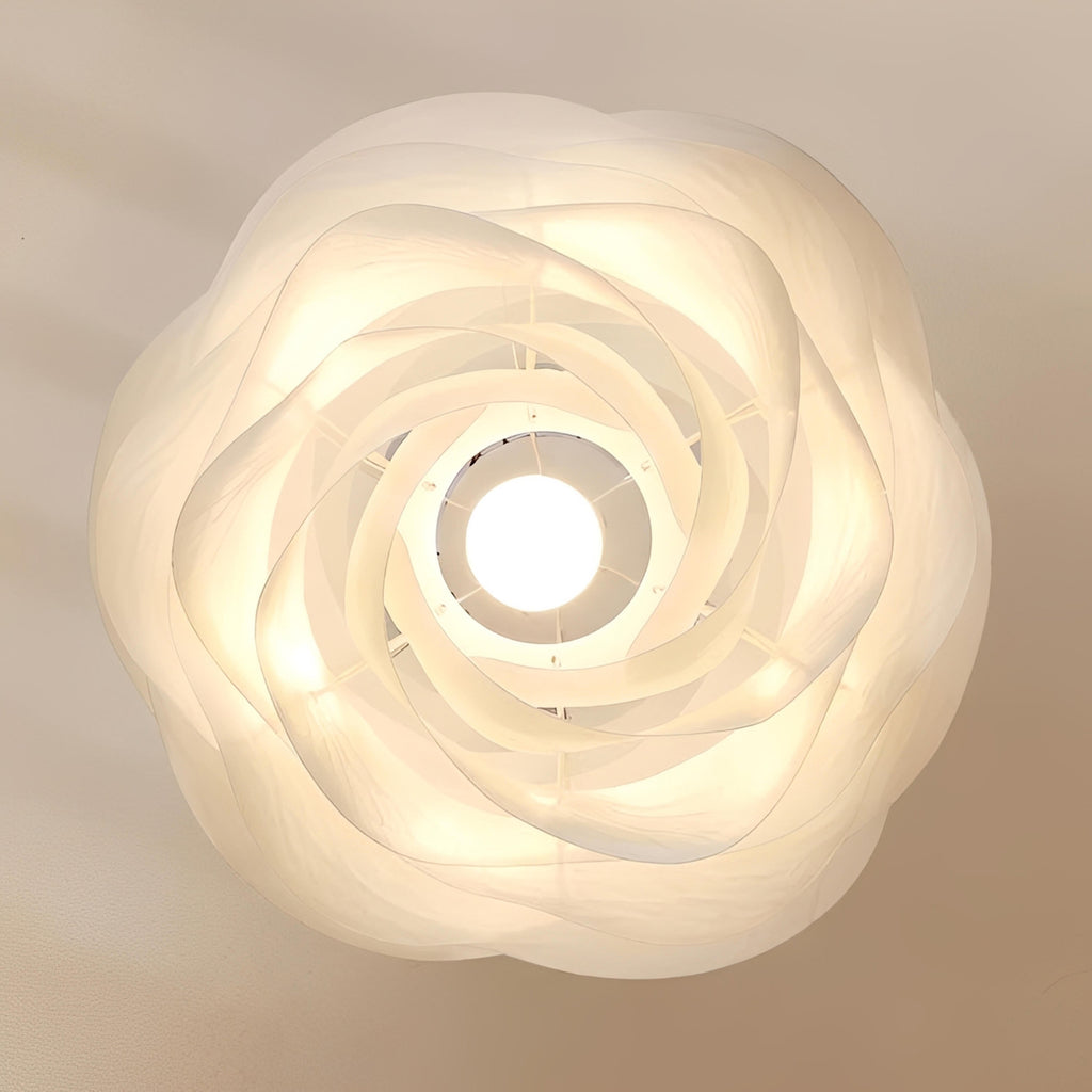 Plafonnier Danois Forme de Rose Blanc 33cm 43cm