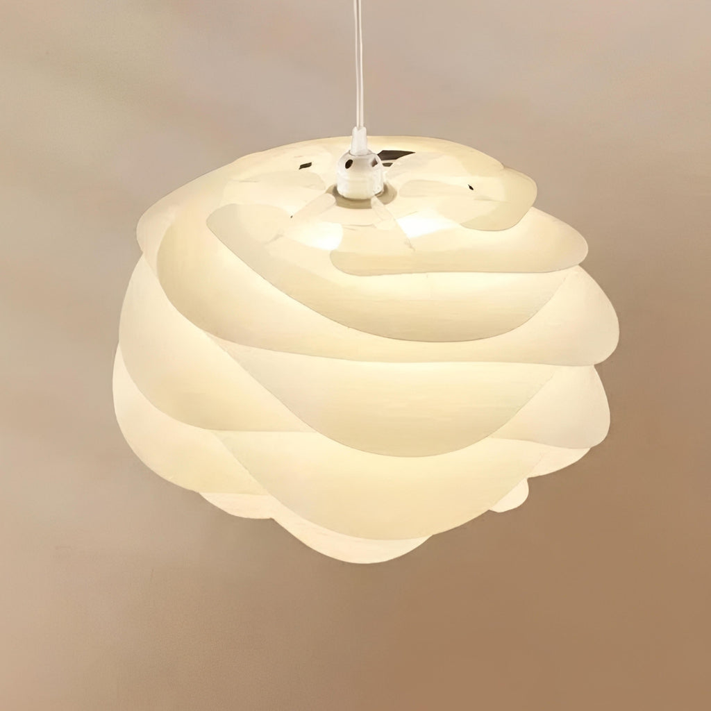 Plafonnier Danois Forme de Rose Blanc 33cm 43cm