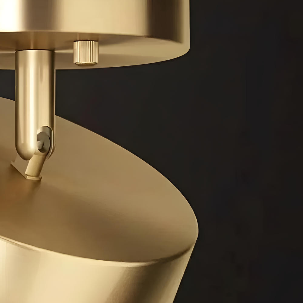 Plafonnier LED Doré Laiton Brossé Rond 30cm