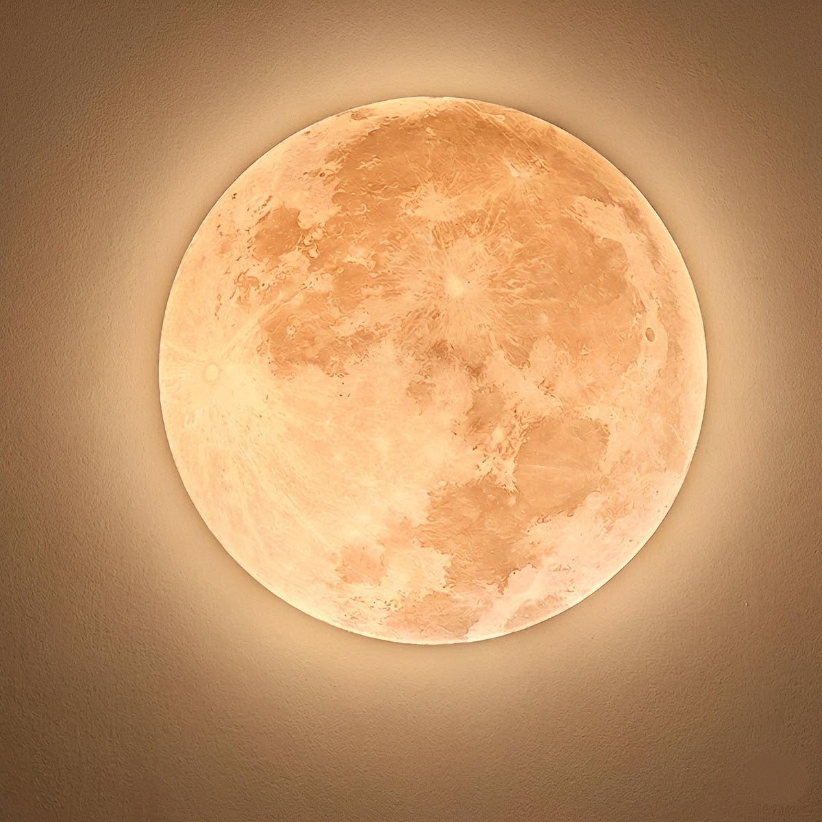 Plafonnier LED Lune 26cm 38cm 48cm Acrylique Texturé Dimmable Télécommande