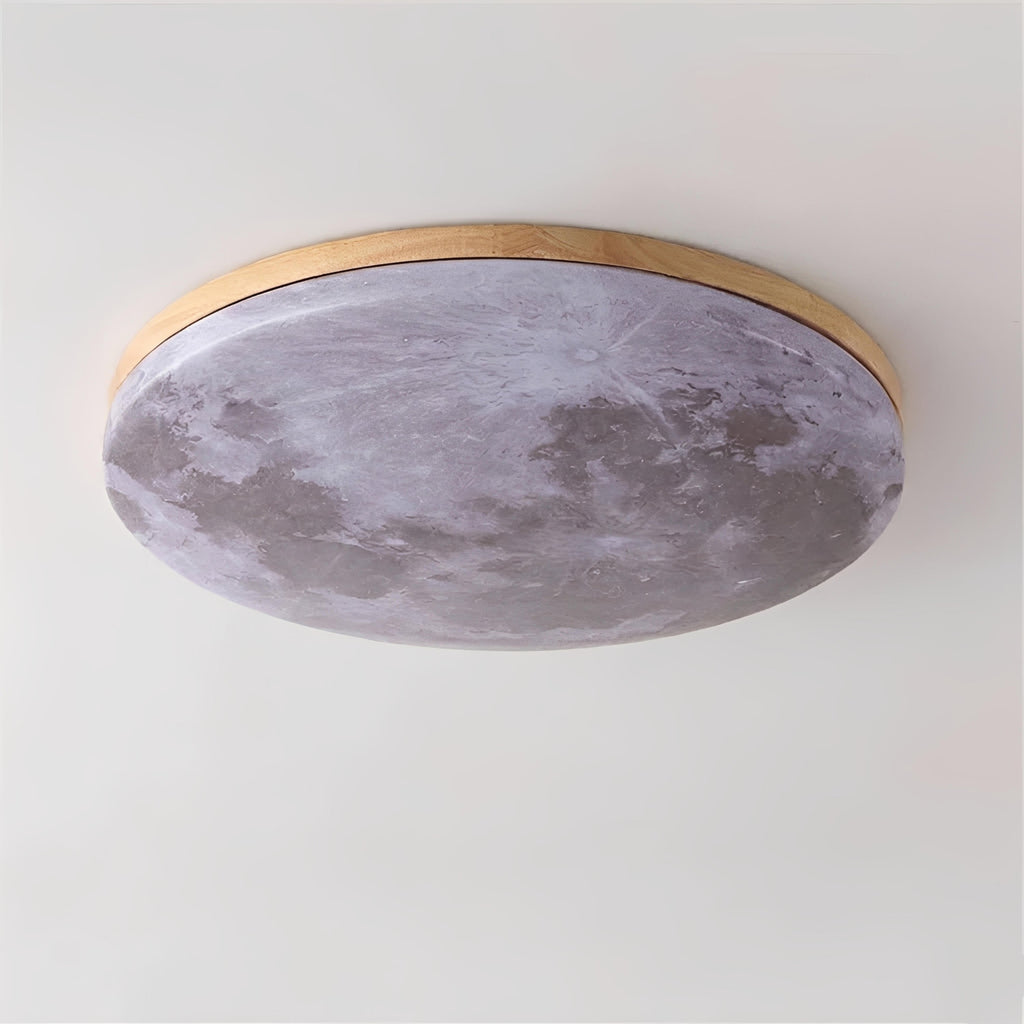 Plafonnier LED Lune 26cm 38cm 48cm Acrylique Texturé Dimmable Télécommande