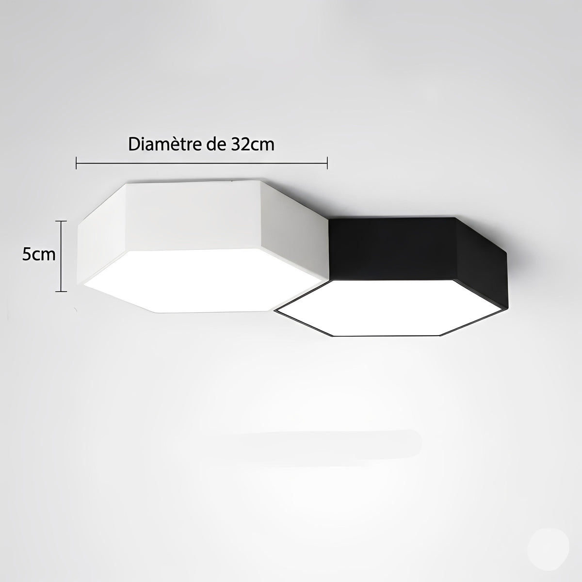 Plafonnier LED Hexagonal Nid d'Abeille Coloré 2 à 5 Modules Dimmable